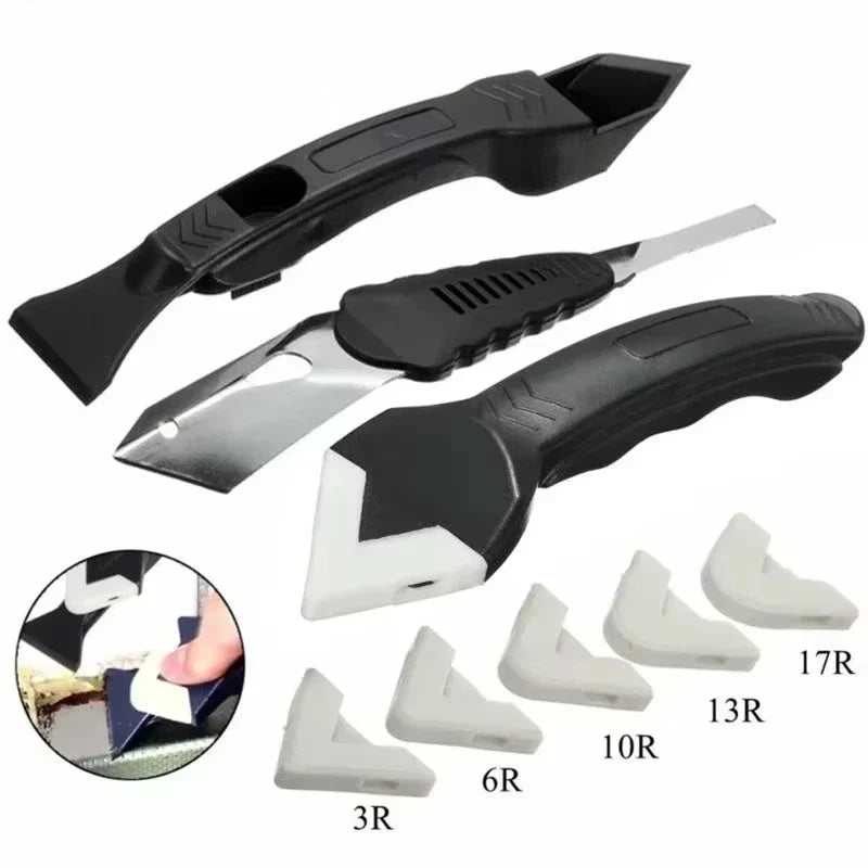 Silicone Caulking Grout Finishing Tool Set – Sealant Scraper Caulking Scraper Tool Qme