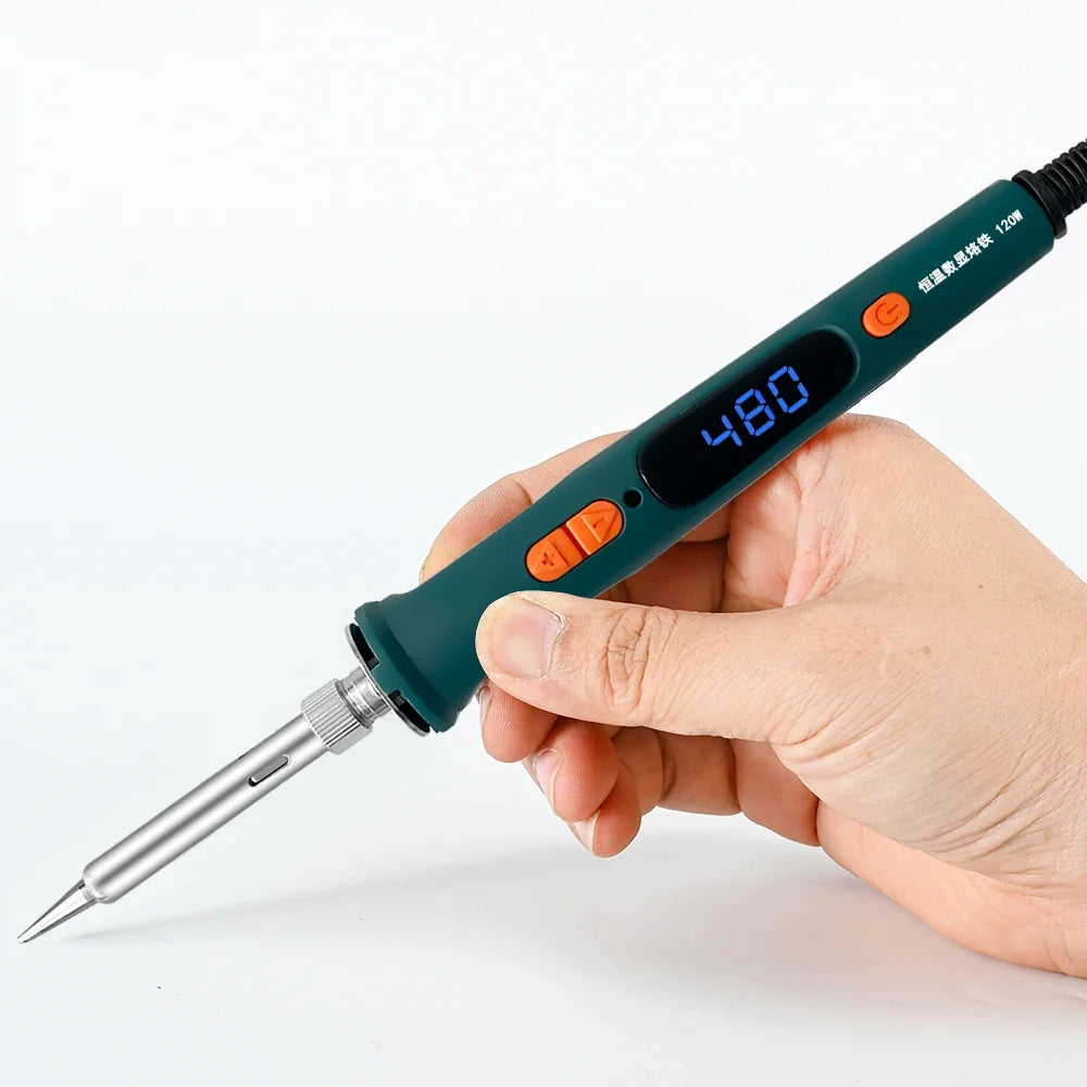 100W 120W Digital Soldering Iron Kit – Dual Temp Control Digital Soldering Iron Qme