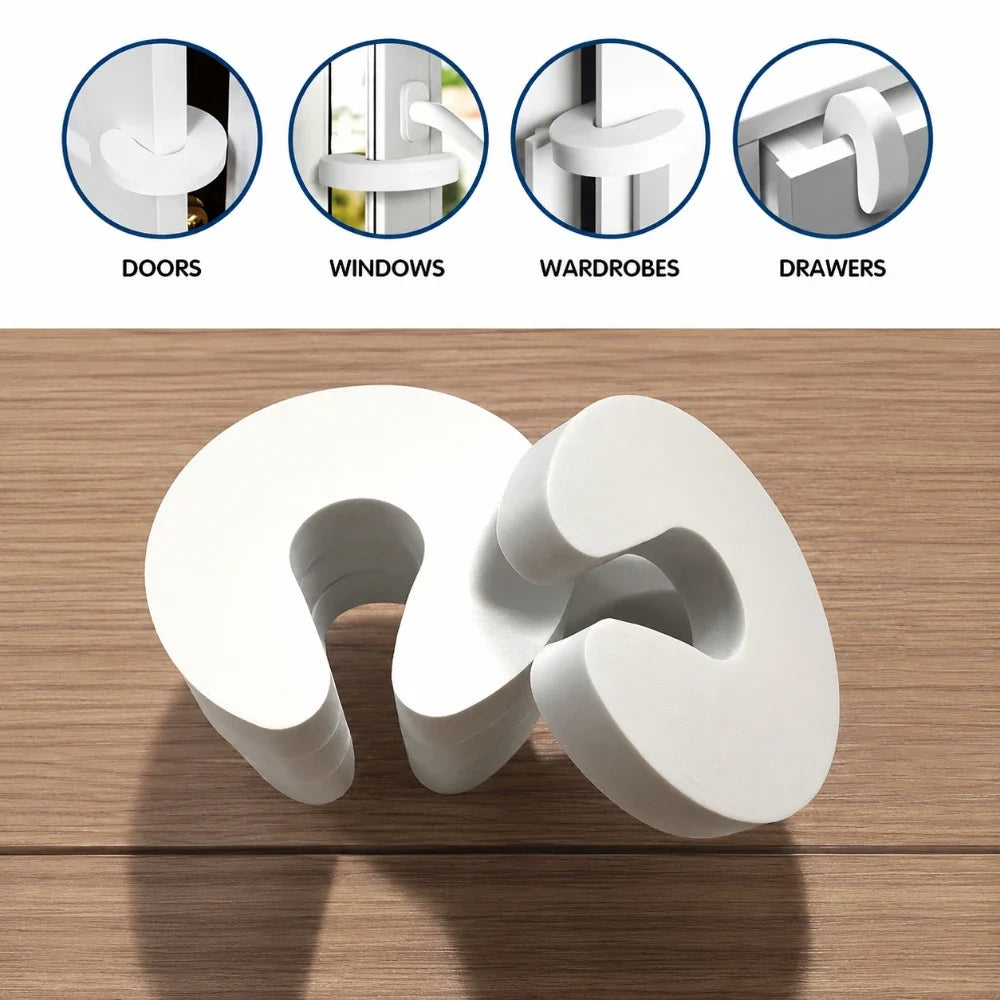 Soft Foam Door Finger Guard Anti-Pinch Clip Stopper 2-4 Pack Door Safety Guard Qme
