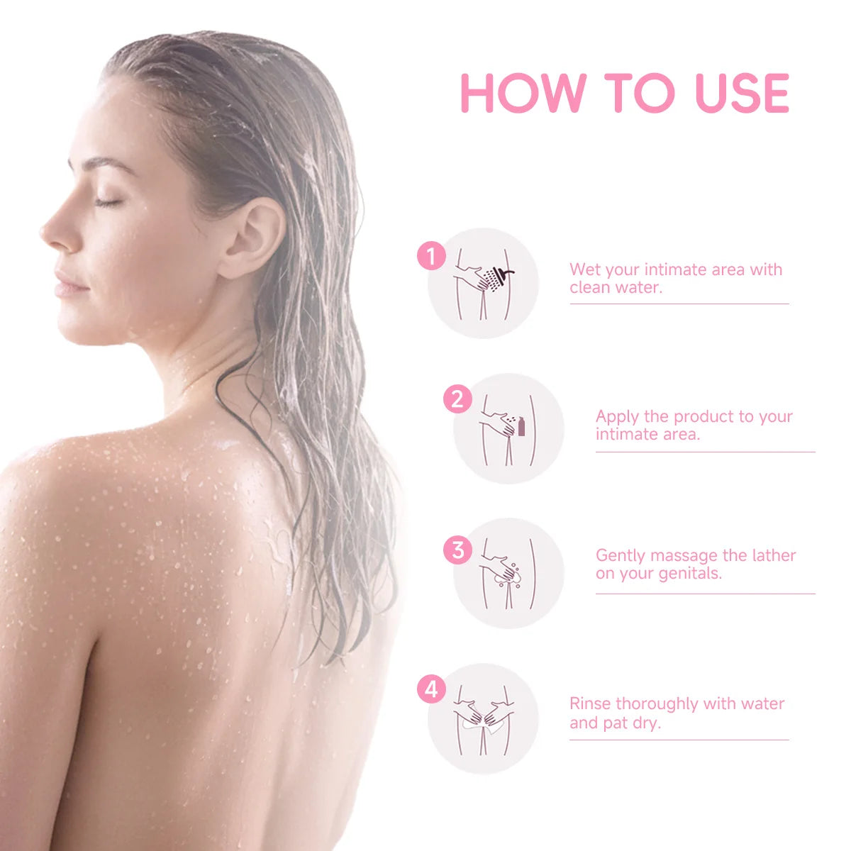 Women's Sakura Intimate Wash – Gentle Daily Foam Cleanser Intimate Hygiene Wash Qst
