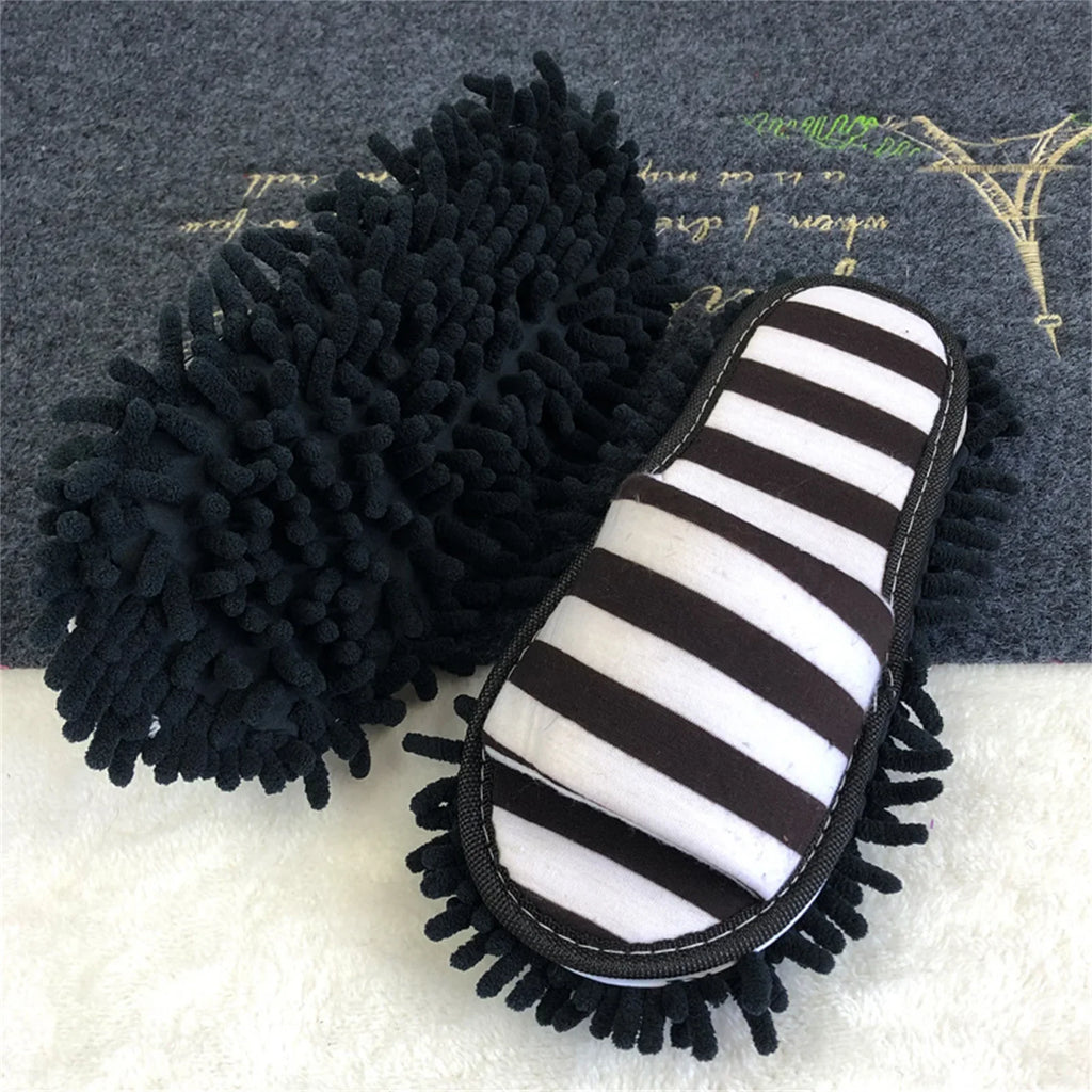 Microfiber Mop Slippers – Open Toe Floor Cleaning Socks Mop Cleaning Slippers Qme