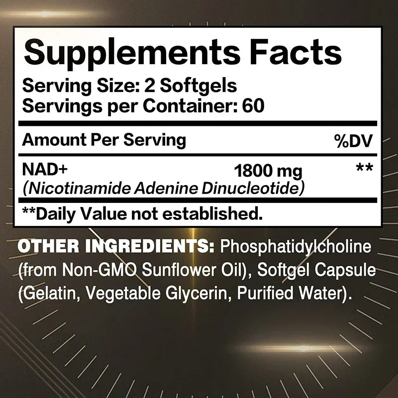 Liposomal NAD Supplement 1800mg – Cellular Health & Stamina NAD Supplement Qst