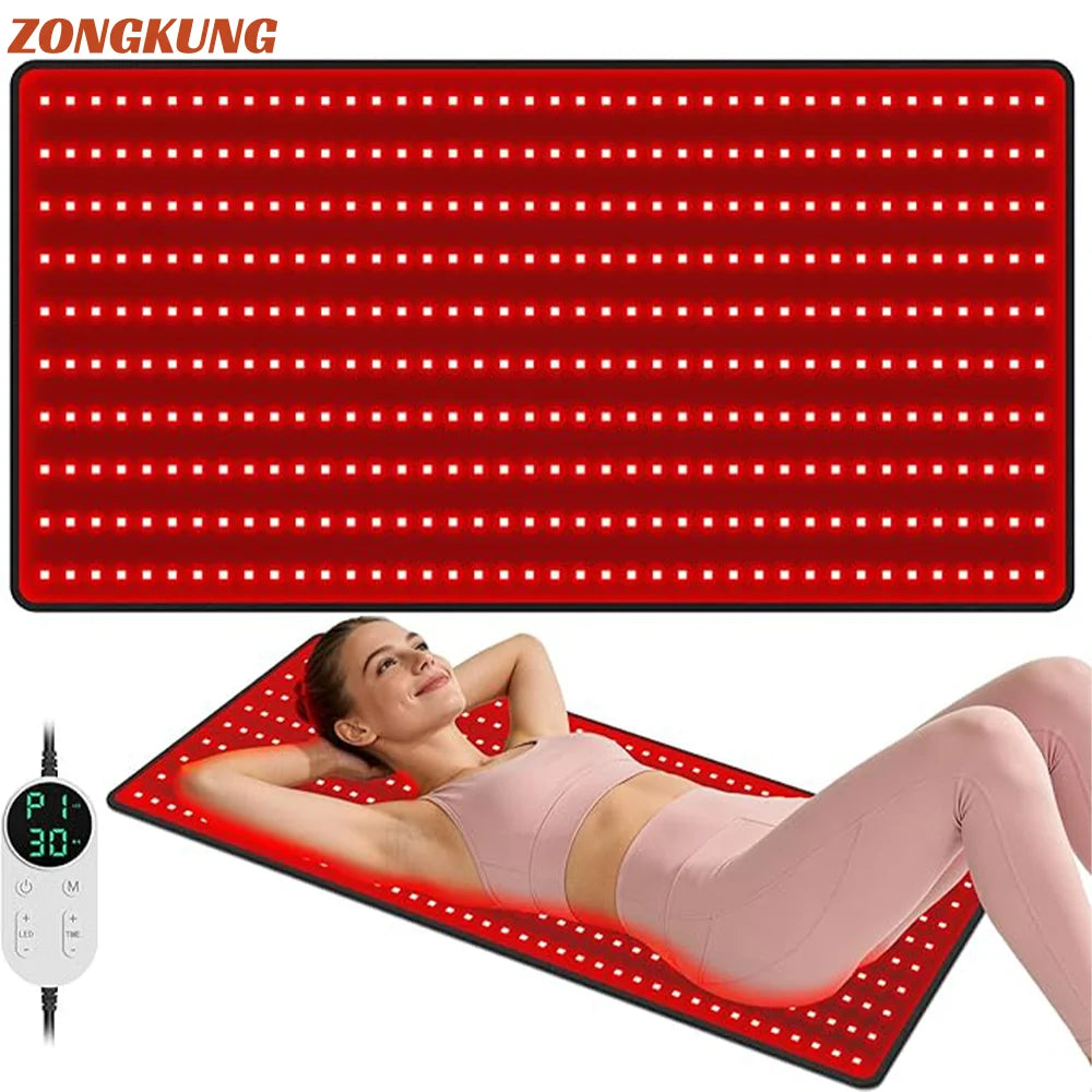 Large Red Light Therapy Mat 39"x24" – 400 LED 660nm 850nm Red Light Therapy Mat Qst