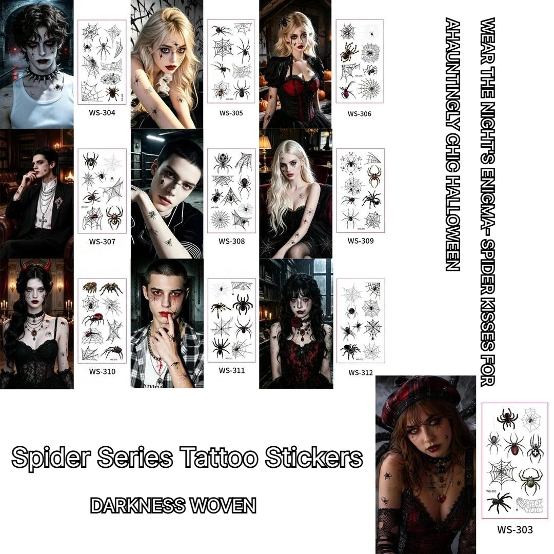 Halloween Face Tattoo Stickers – Waterproof Realistic Designs Halloween Tattoo Stickers Qme