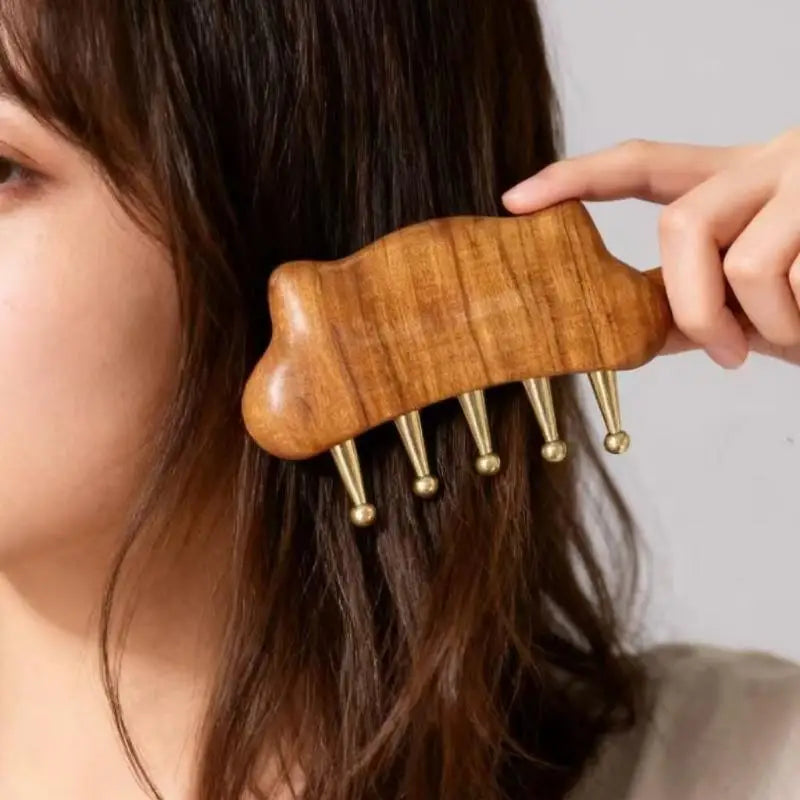 Portable Brass Gua Sha Tool – Meridian & Lymphatic Massage Gua Sha Massage Tool Qme