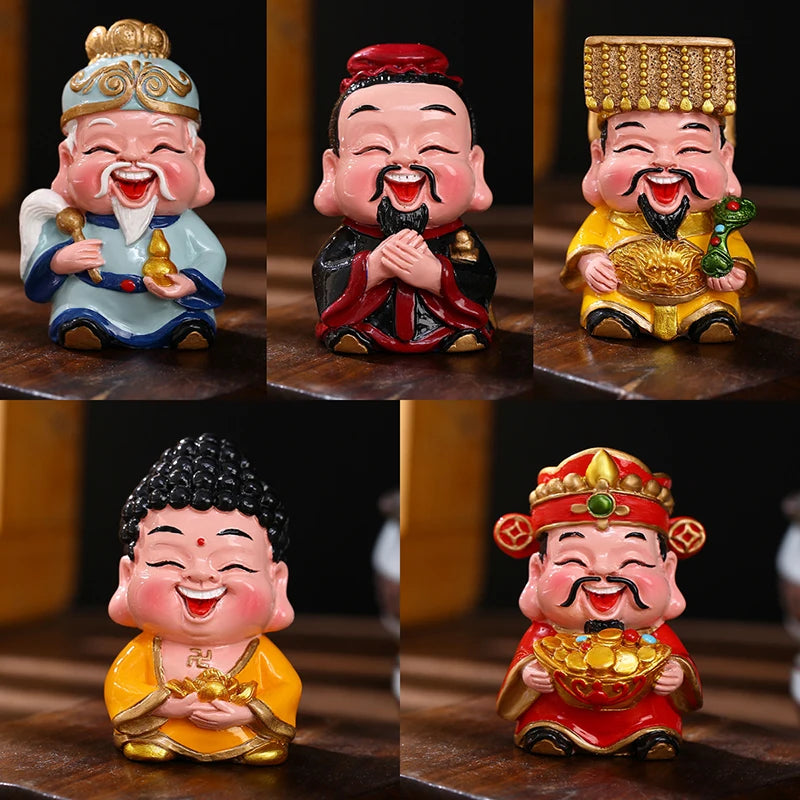 Resin God of Wealth Feng Shui Statue – Home & Office Decor Feng Shui Figurine Qst