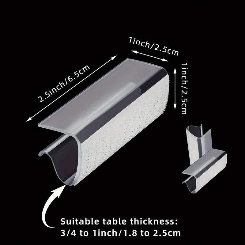 12-Pack Transparent Table Skirt Clips – Indoor & Outdoor Table Skirt Clips Qme