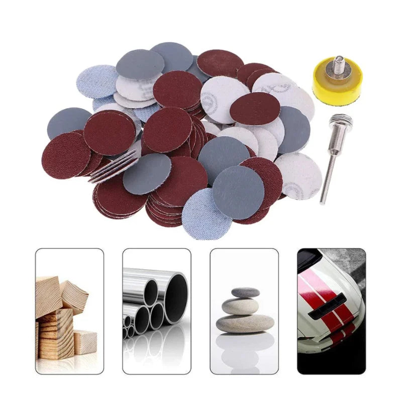1-Inch Sanding Discs 101-Pc | 100–3000 Grit Rotary Tool Pads Rotary Sanding Discs Qme