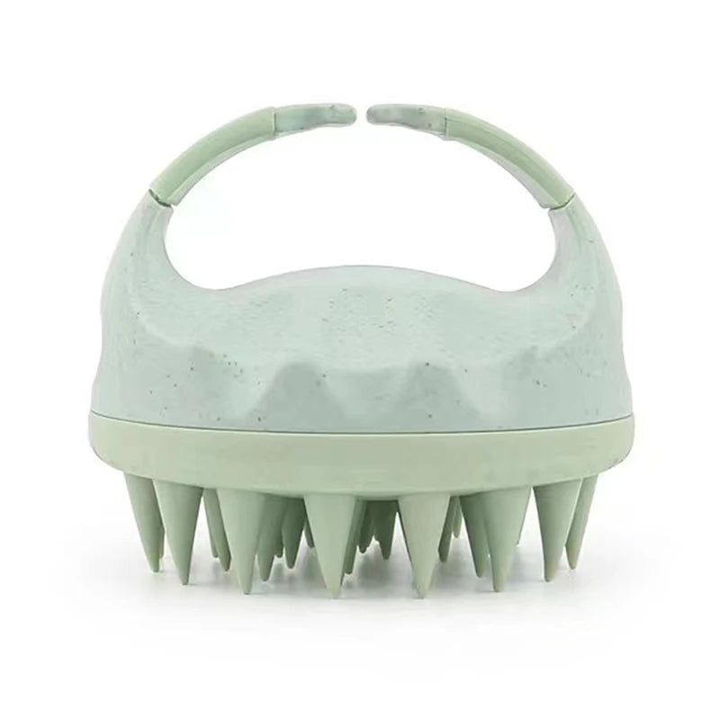Silicone Scalp Massager Shampoo Brush – Hair Washing Comb Scalp Massager Brush Qst 9CM green