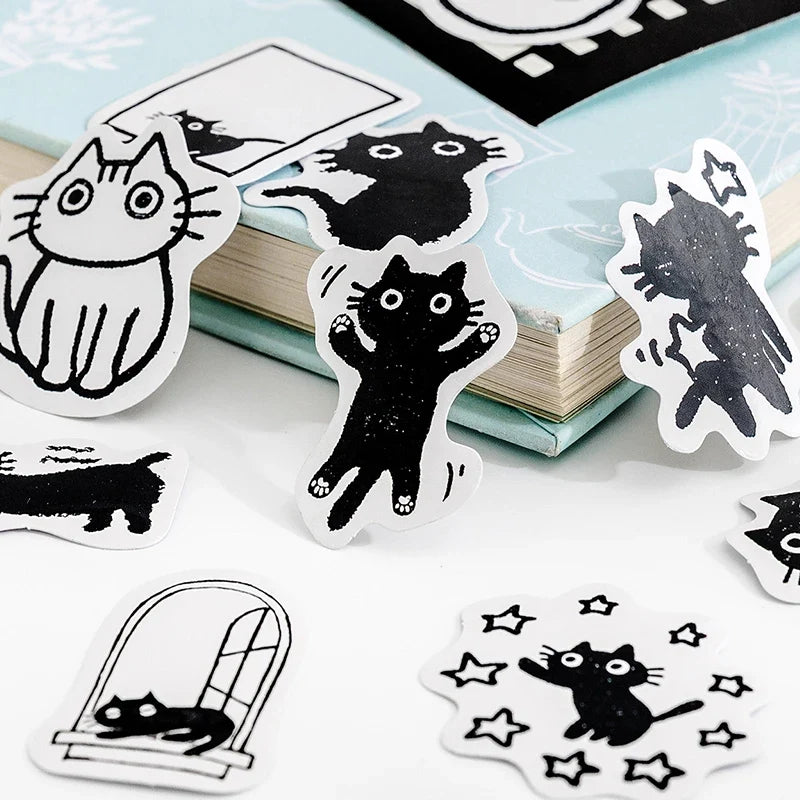 Cute Cat Box-Packed Stickers – DIY Journal & Craft Kit Decorative Sticker Set Qme