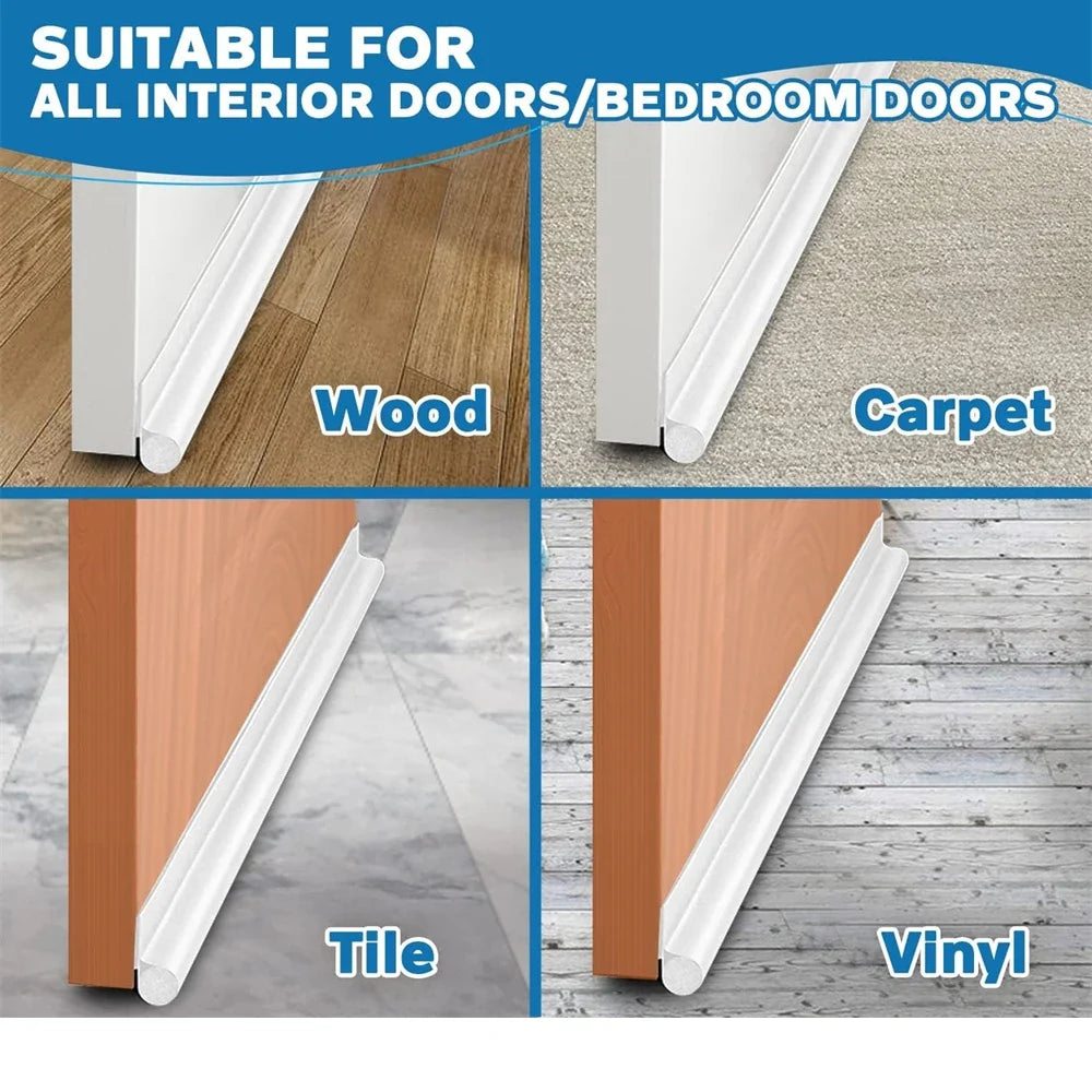 Self-Adhesive Door Bottom Weatherstrip | Draft & Sound Seal Door Weatherstrip Seal Qme