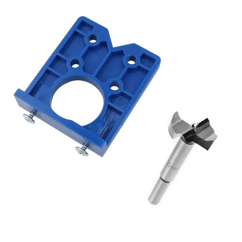 35mm Hinge Hole Drill Bit Jig | Cabinet Door Woodworking Tool Hinge Drill Bit Jig Qme 2pcs(drill)