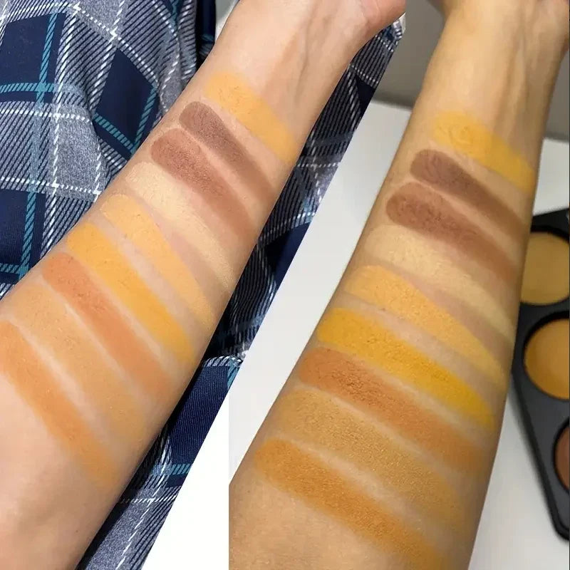 9-Color Waterproof Contour Concealer Matte Palette & Brush Contour Makeup Palette Qme