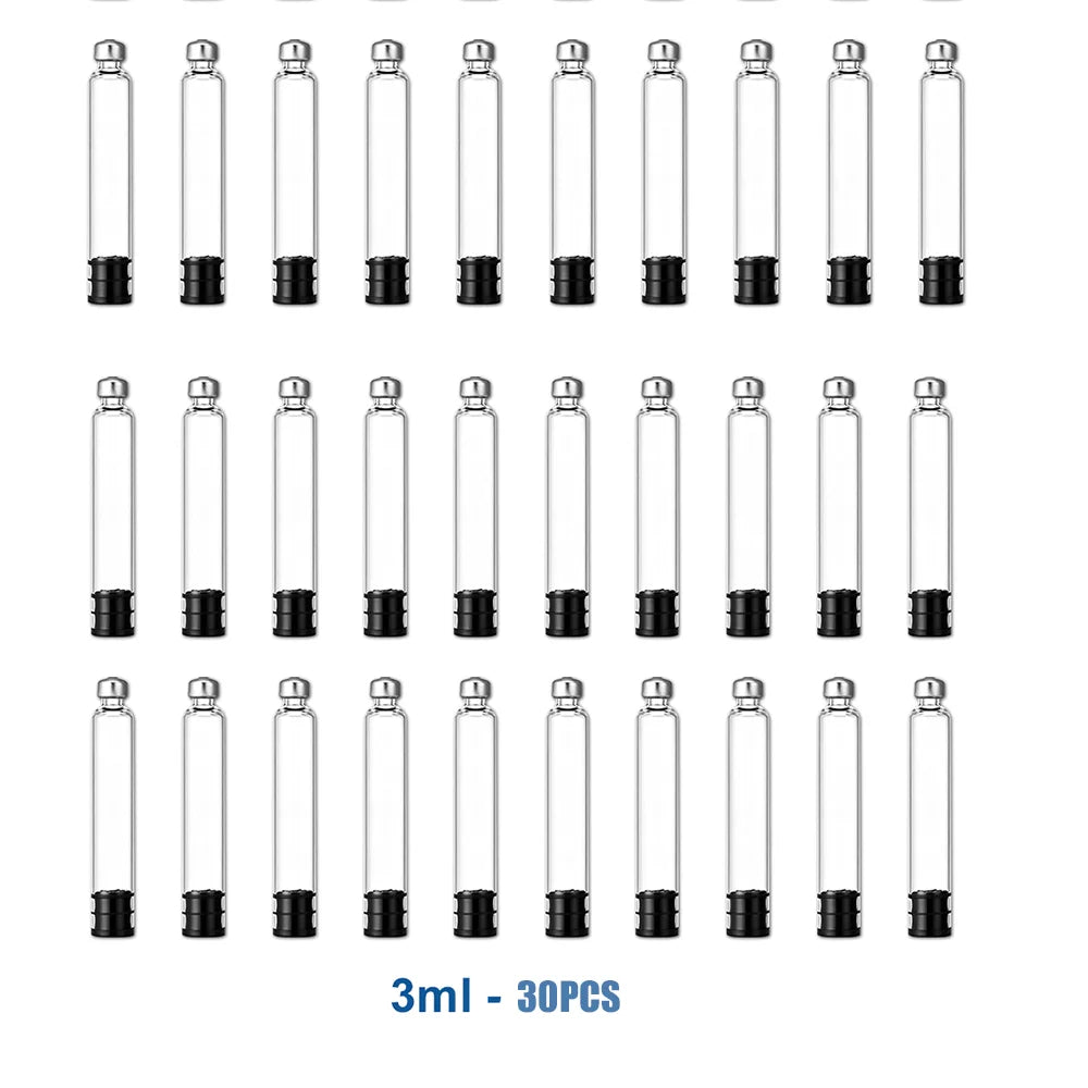 3ml Glass Pen Cartridges 10–100 Pack | V1 & V2 Compatible Glass Pen Cartridges Qst 30pcs