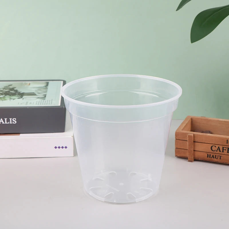 Transparent Round Orchid Planter Pot – Clear Nursery Container Orchid Planter Pot Qst