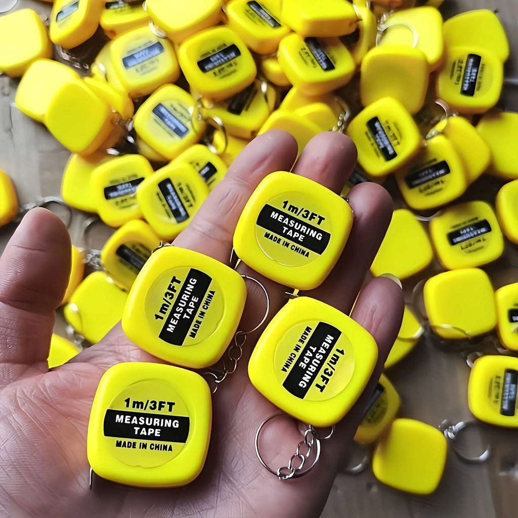 2-Pack Mini Retractable Tape Measure Keychain 1m/3ft Portable Mini Tape Measure Qme