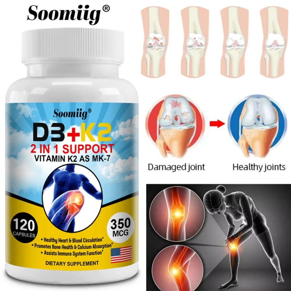Vitamin D3 K2 Complex 5000 IU – Non-GMO, Gluten-Free Vitamin Supplement Qst
