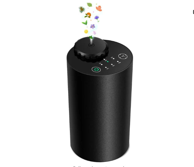 Waterless Cordless Essential Oil Diffuser – 3 Mist Levels Aromatherapy Diffuser Qst black