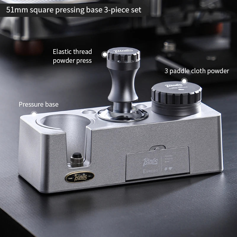 Bincoo Coffee Tamper Station & Distributor Stand 51/58mm Coffee Tamper Station Qst 51mm 3pcs set