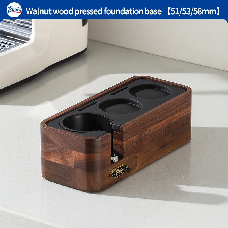 Bincoo Wooden Espresso Tamping Stand Set – 51/58mm Tamper Kit Espresso Tamping Set Qst Only base B