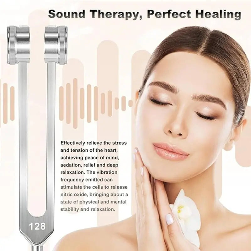 Professional 128Hz Tuning Fork Sound Therapy Instrument Sound Therapy Fork Qme
