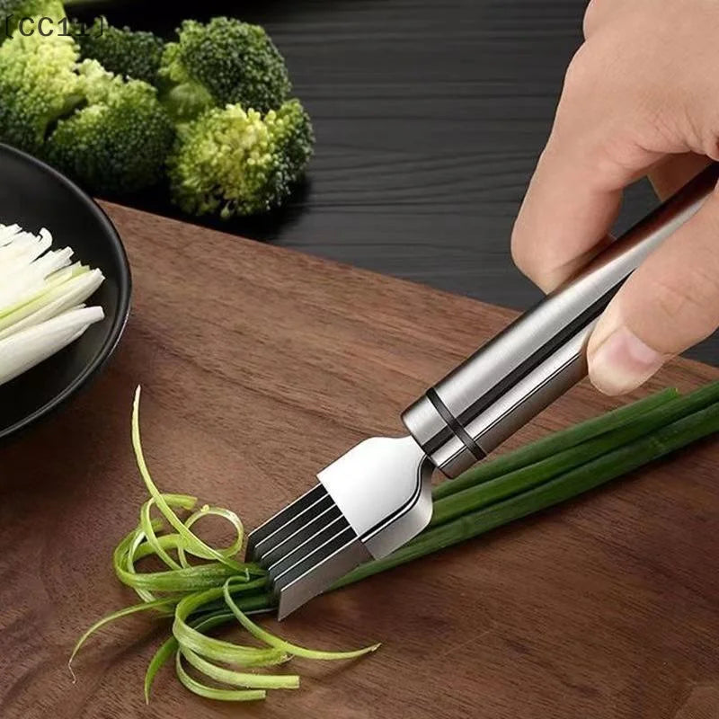 Stainless Steel Vegetable Shredder & Garlic Cutter Knife Vegetable Cutter Knife Qme