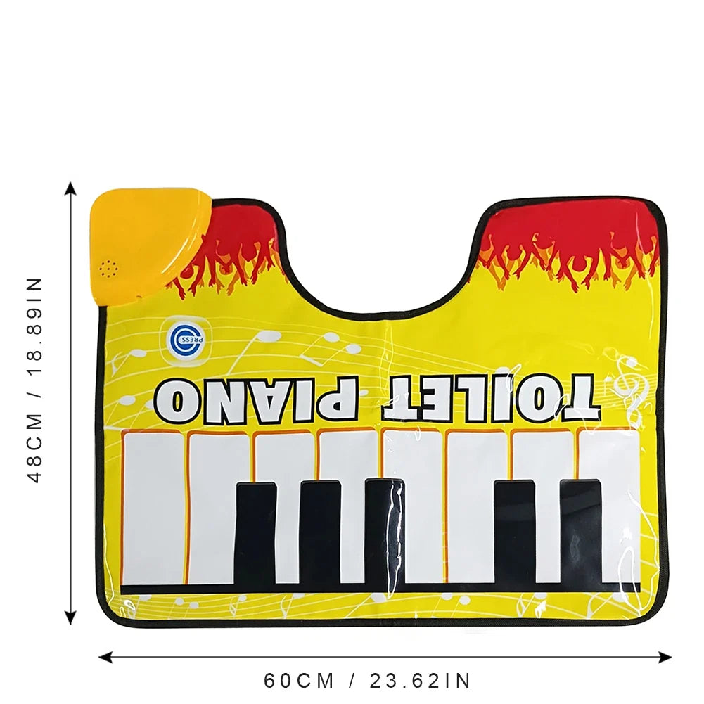 Piano Keyboard Toilet Mat – Funny Musical Bathroom Rug Novelty Bathroom Mat Qme