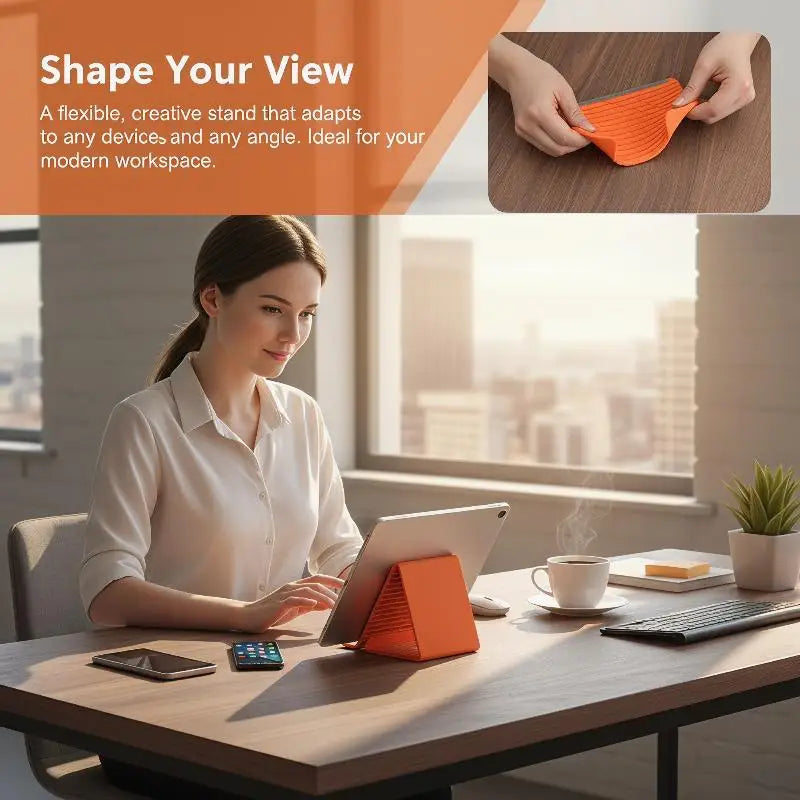 Foldable Phone & Tablet Stand | Adjustable Silicone Holder Phone Tablet Stand Qme