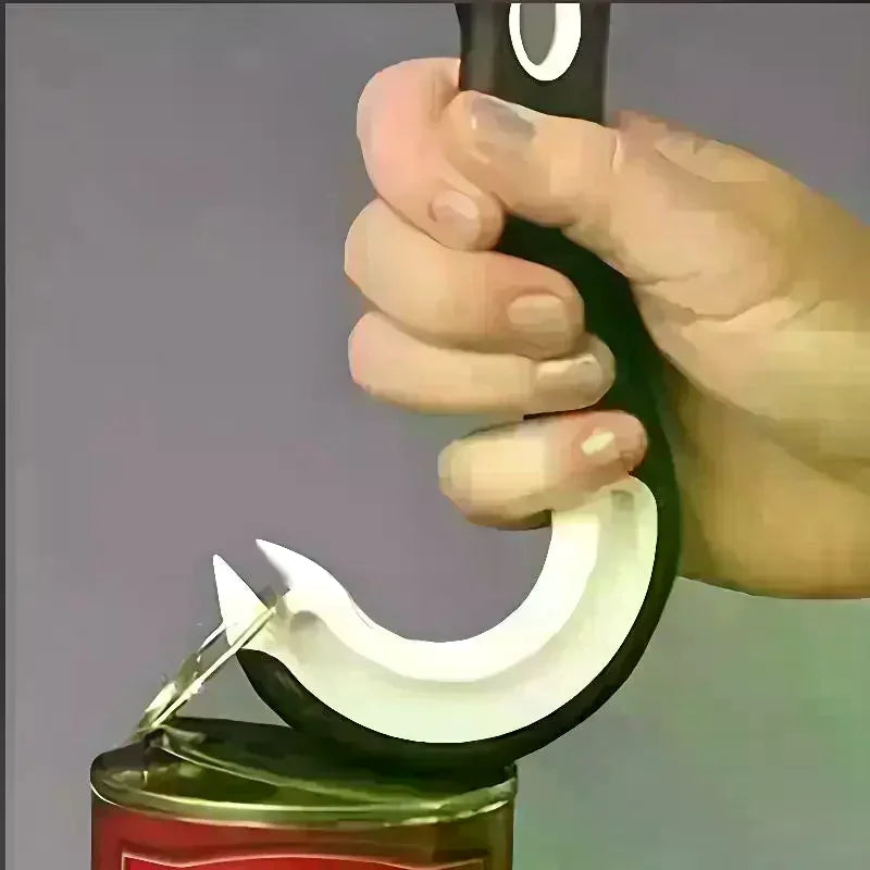 Easy-Grip Hook Can Opener – Durable Plastic, Home & Restaurant Can Opener Qme