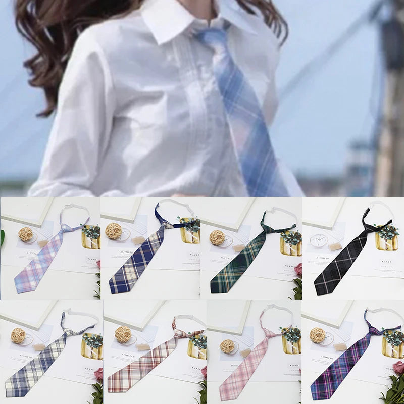 Women's JK Plaid Bow Tie Detachable Collar – College Style Detachable Bow Tie Qst