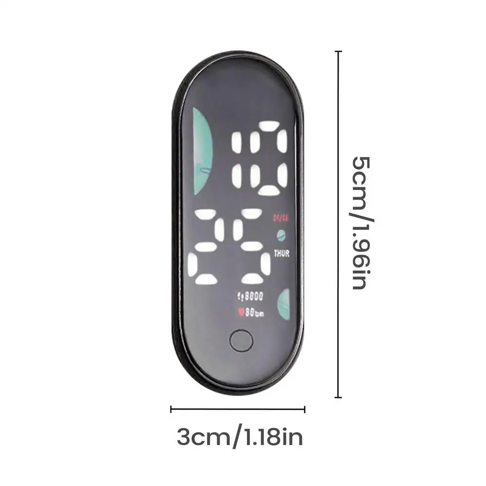 Mini Waterproof LED Digital Car Dashboard Clock – Adhesive Digital Car Clock Qme H