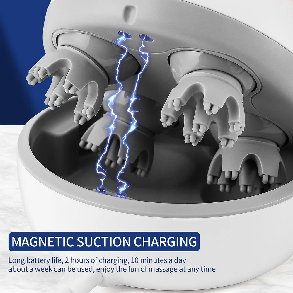 Wireless Electric Scalp Massager – 3D Kneading, Waterproof Electric Scalp Massager Qst