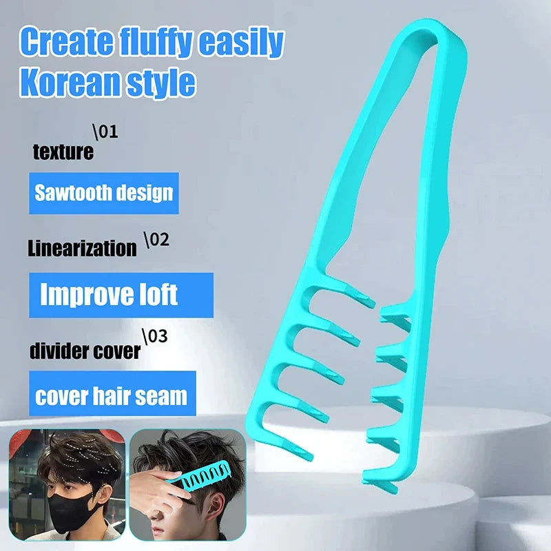 Wide-Tooth Volumizing Hair Comb – Curl & Fluffy Texture Styling Hair Styling Comb Qme