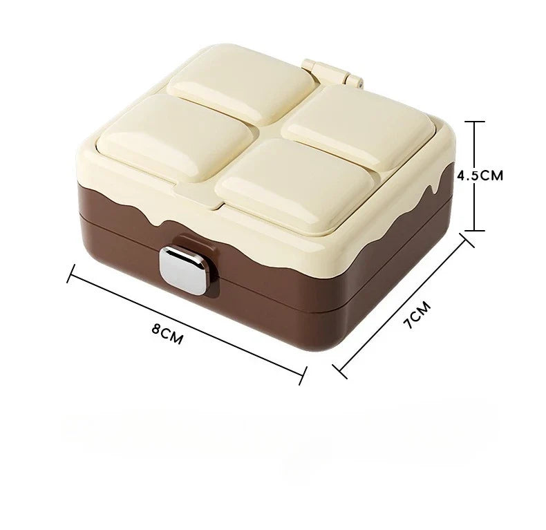 Portable Mini Jewelry Organizer Box – Earrings, Rings & Necklaces Jewelry Storage Box Qme