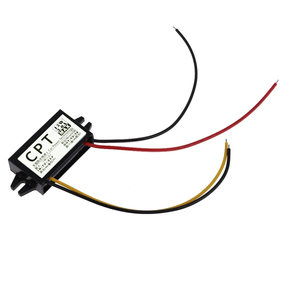 12V to 5V DC Converter 3A 15W Car Voltage Reducer | Qme Car Voltage Converter Qme Default Title