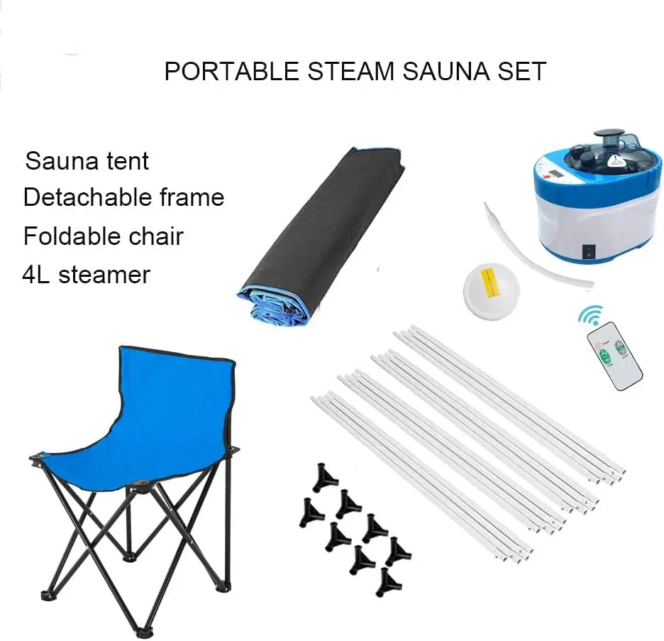 Portable Full Body Steam Sauna Spa – 4L 1500W with Chair Portable Steam Sauna Qst