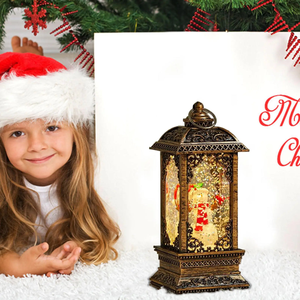 Lighted Santa Snow Globe Christmas Ornament – 4 Colors Christmas Snow Globe Qme