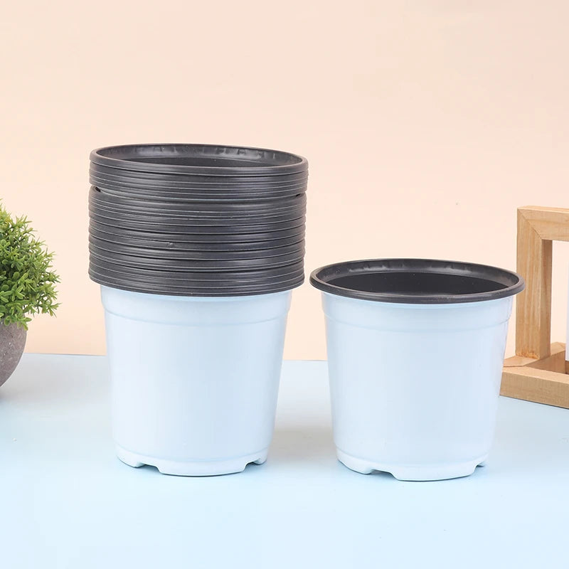 10-Pack Two-Color Plastic Seedling Pots for Succulents Seedling Nursery Pots Qst