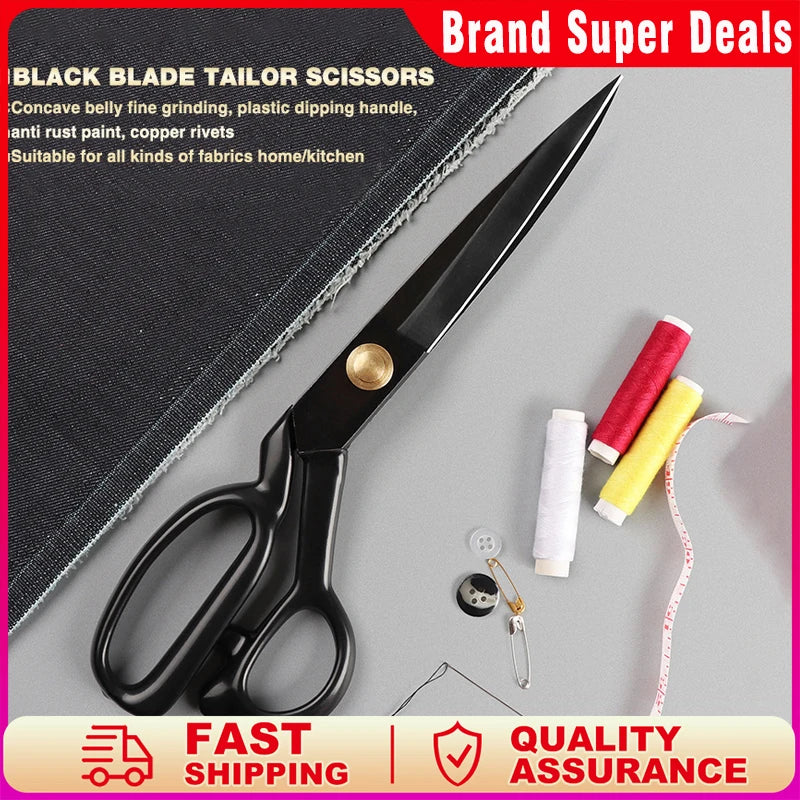 Professional Tailor's Scissors – Sharp Stainless Steel Shears Fabric Cutting Scissors Qst