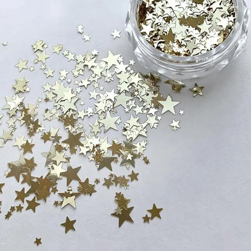 Sparkling Star Pentagram Nail Glitter – DIY Salon Nail Art Nail Art Glitter Qme