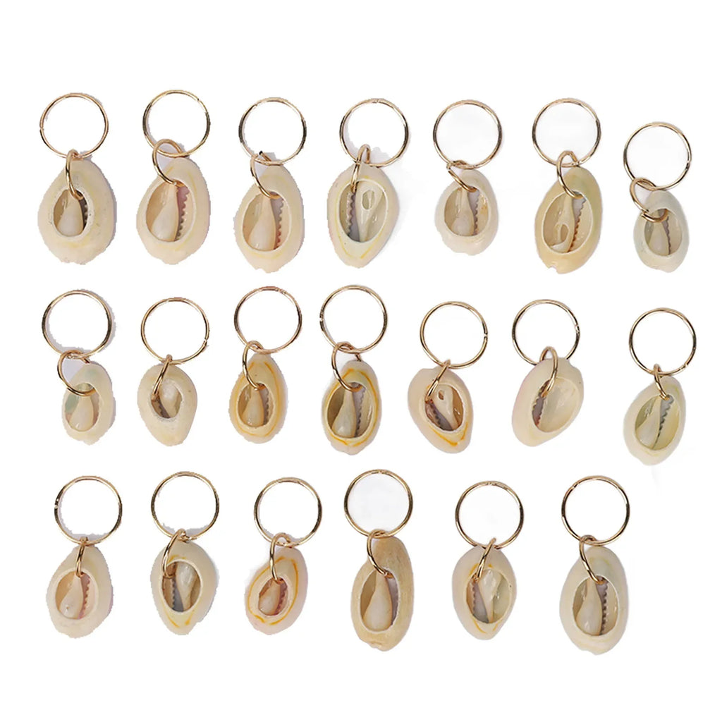 Shell Dreadlock Hair Braiding Pendant Clips – 20pcs DIY Set Hair Braiding Clips Qme