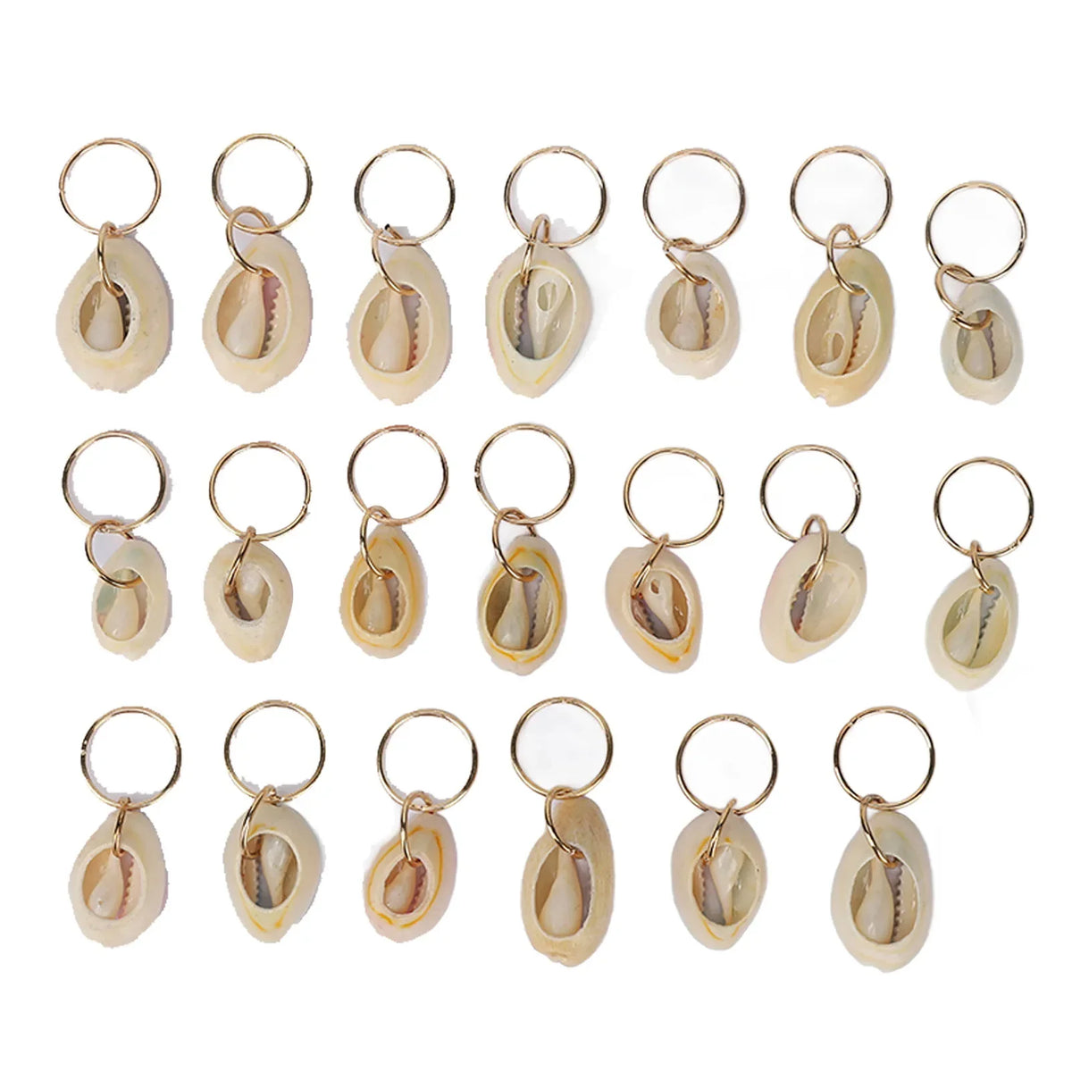 Shell Dreadlock Hair Braiding Pendant Clips – 20pcs DIY Set Hair Braiding Clips Qme