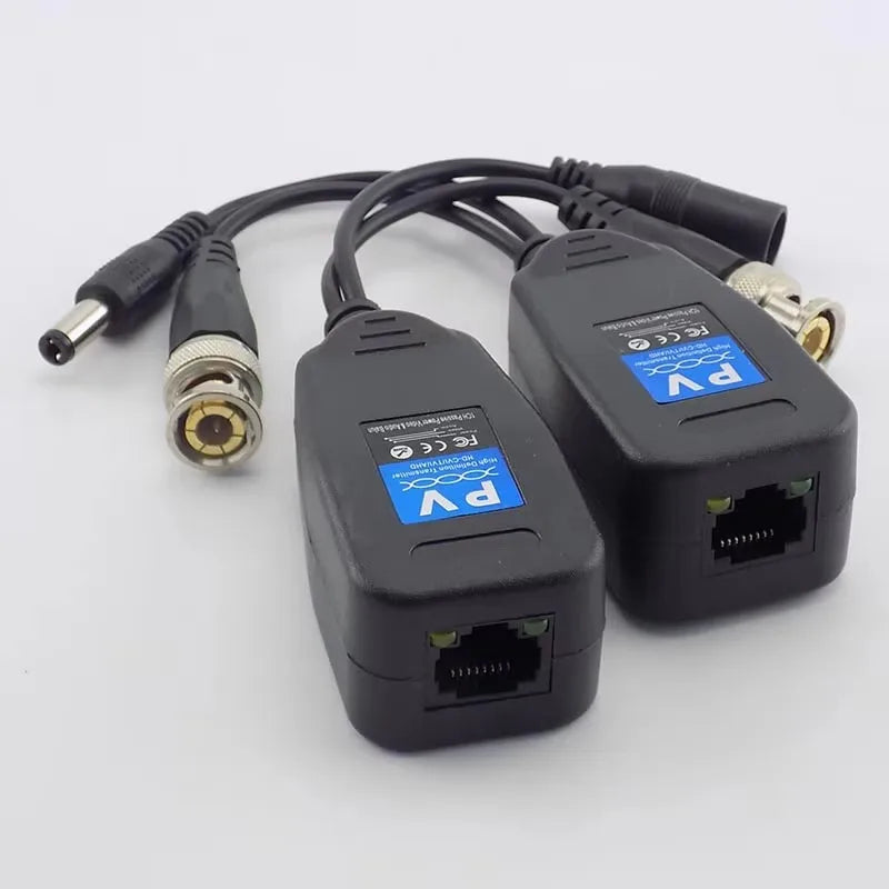 ESCAM 5-Pair Passive BNC Video Balun Transceiver for CCTV Video Balun Transceiver Qme