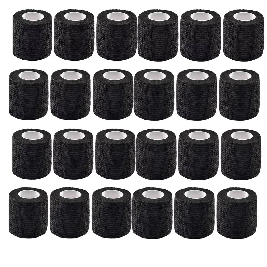 Self-Adhesive Elastic Bandage Wrap – Knee & Joint Support Elastic Bandage Wrap Qme black 24pcs 5cmx4.5m