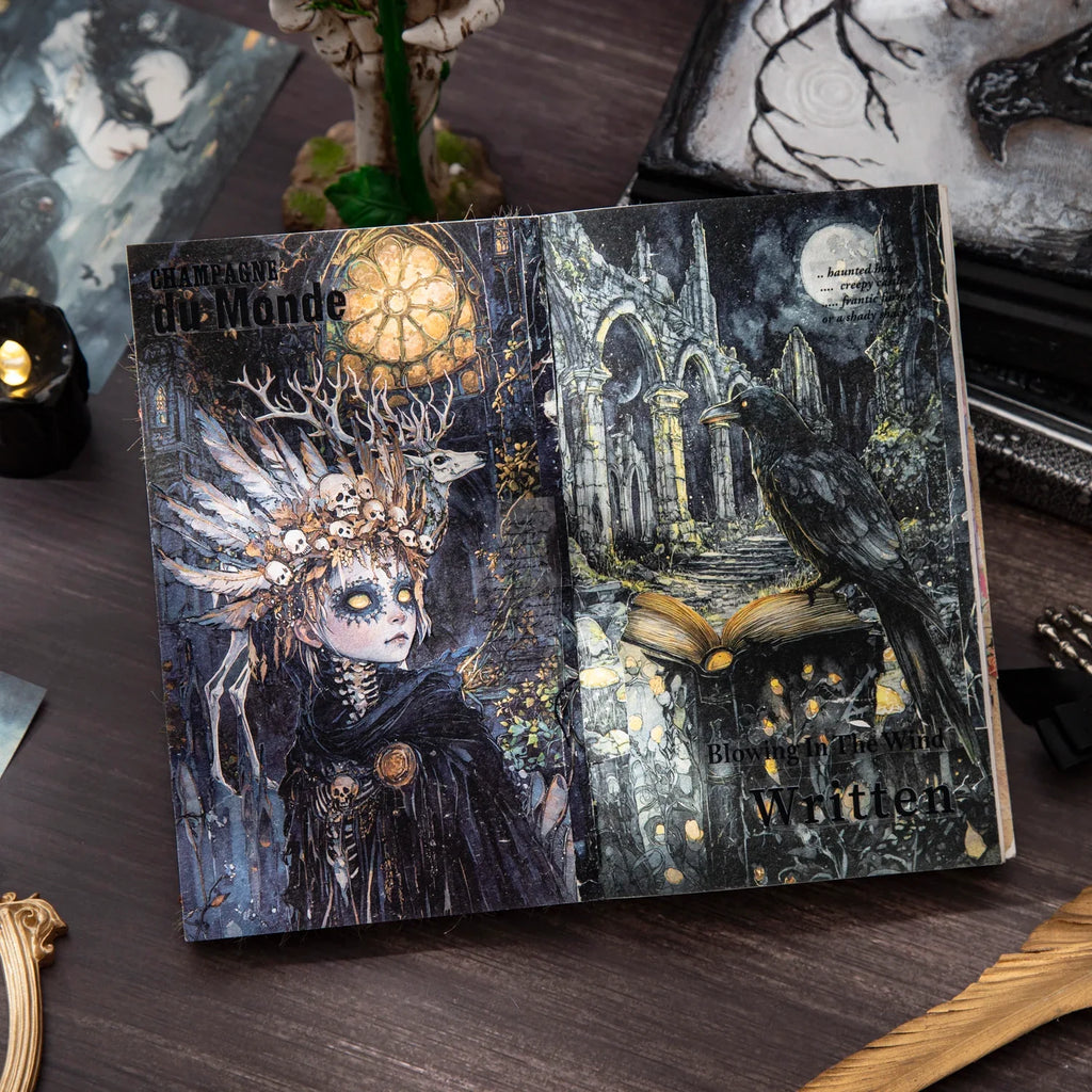 Gothic Dark Fantasy Writing Paper 30 Sheets – DIY Journal Decorative Craft Paper Qme