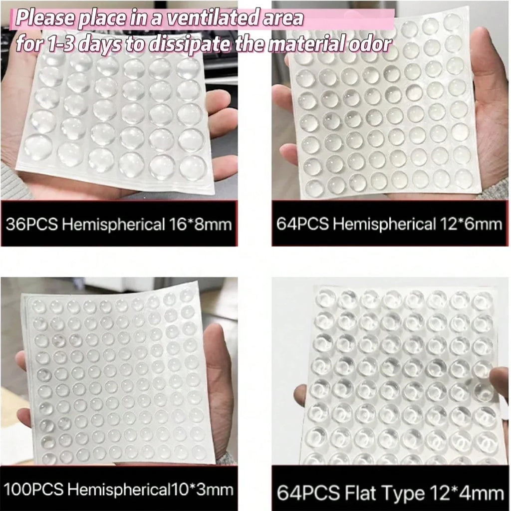 Silicone Keycaps for Long Nails – 64 Clear 3D Sticker Set Silicone Keycap Set Qme
