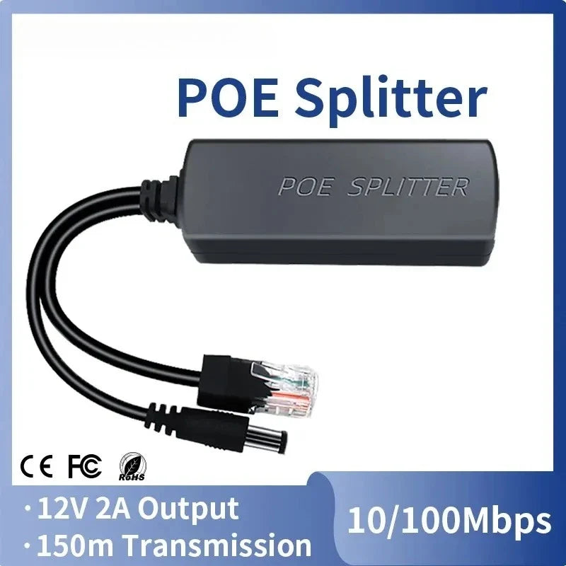 PoE Splitter 48V to 5V 2.4A Gigabit Power Supply Module PoE Splitter Module Qme