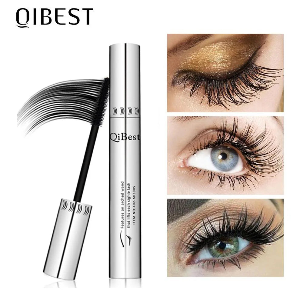 QIBEST 4D Waterproof Mascara – Curling & Lengthening Black Waterproof Mascara Qme
