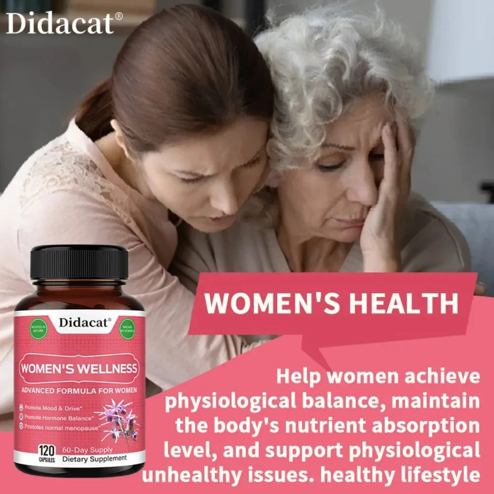 Women's Maca Capsules – Hormonal Balance & Mood Support Women's Wellness Supplement Qst