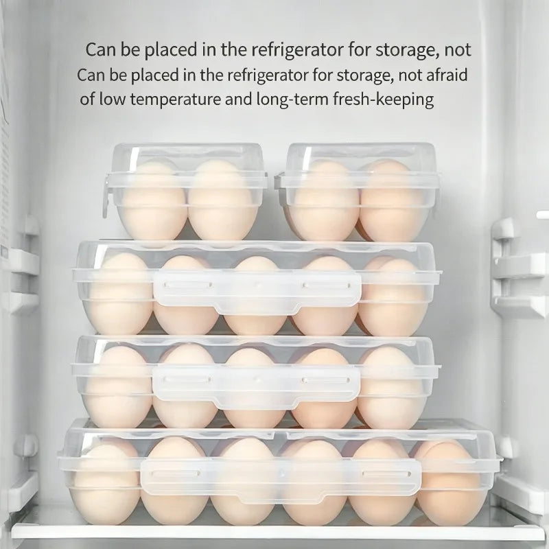 Portable Egg Storage Box with Lid – 6, 15 or 24 Grid Egg Storage Box Qme